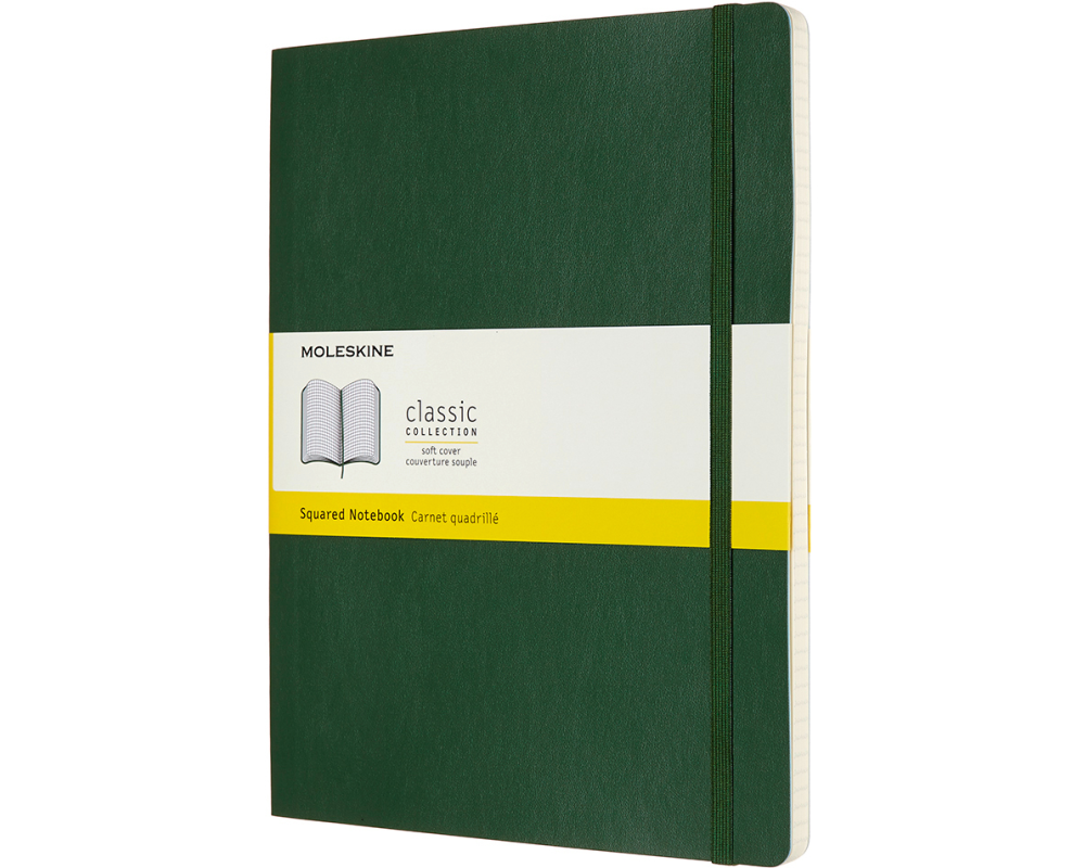 MOLESKINE Notizbuch XL SC 25x19cm 600073 kariert, myrtengrün, 192 S.