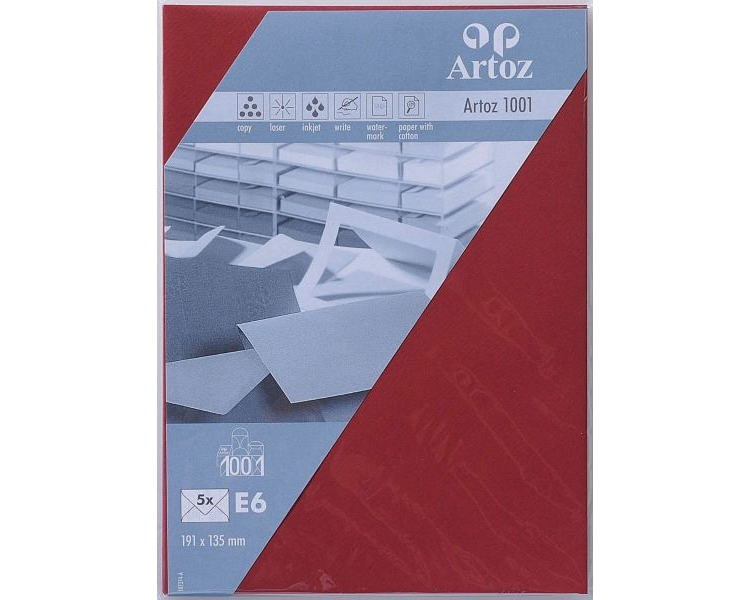 ARTOZ Couverts 1001 E6 107374185 100g, weinrot 5 Stück