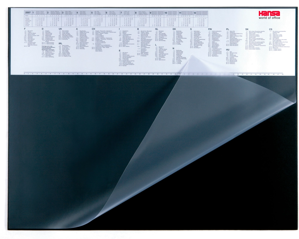 HANSA Schreibunterlage 41-6002.003 CalendarPad 65x50cm schwarz