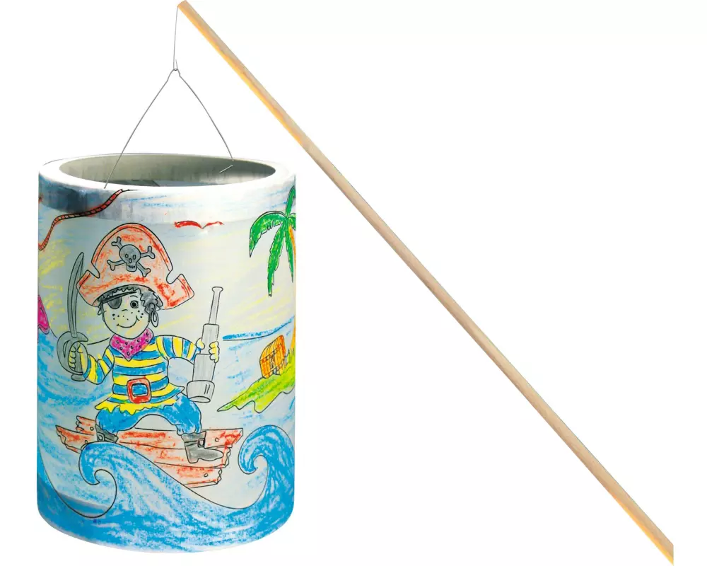 URSUS Laternen-Bastelset Piraten Mehrfarbig