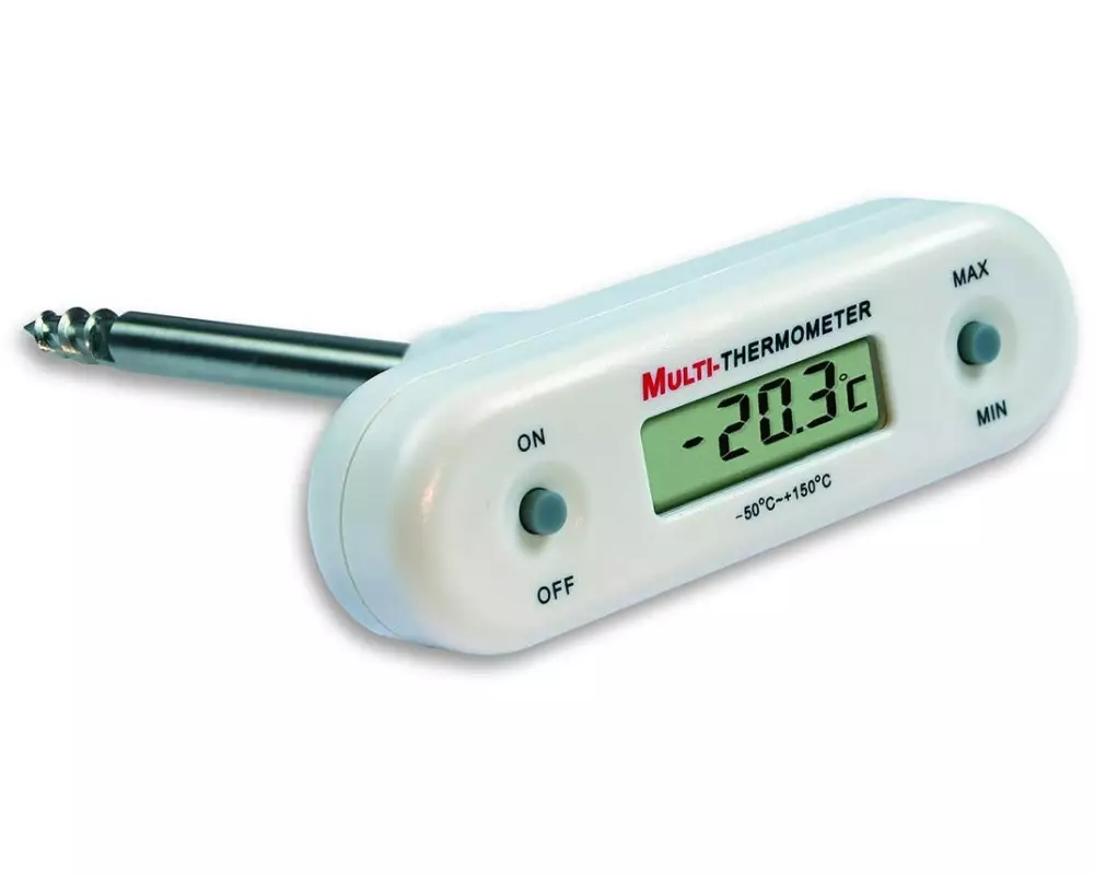 TFA Dostmann Thermometer Digital, T-Form, Weiss