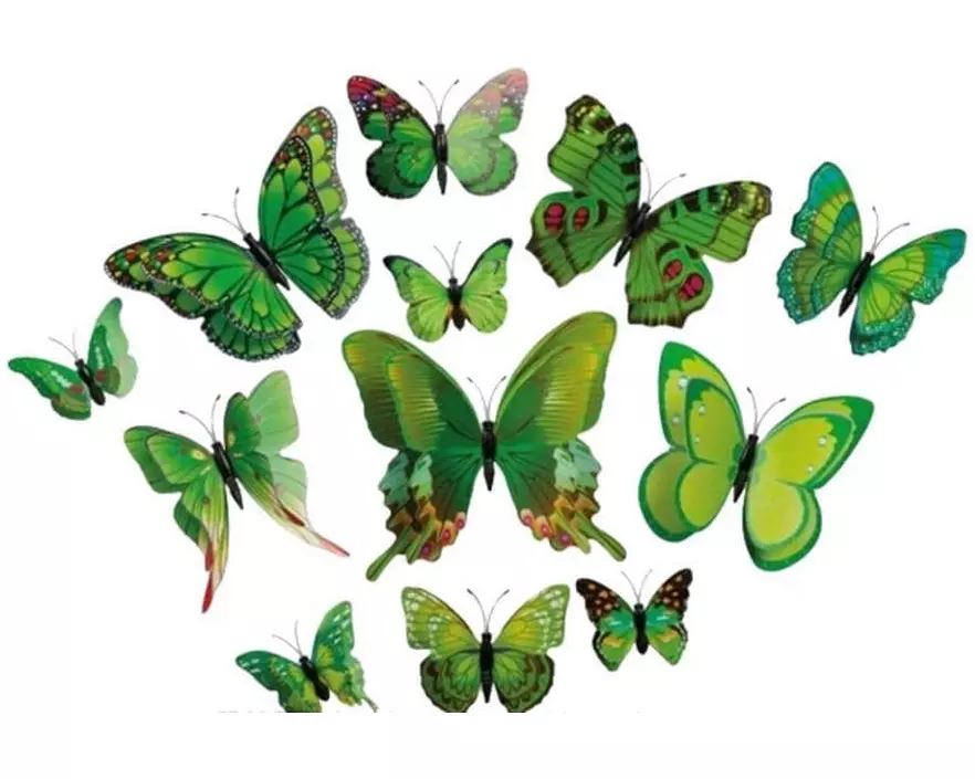 Dekomat AG Aufhänger Schmetterlinge 12 Stück, Grün