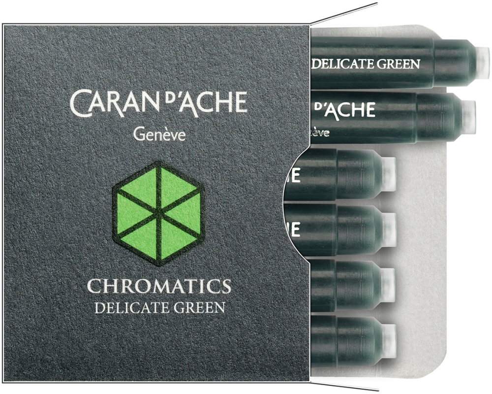 CARAN D'ACHE Tintenpatrone 8021.221 Delicate Green 6 Stück