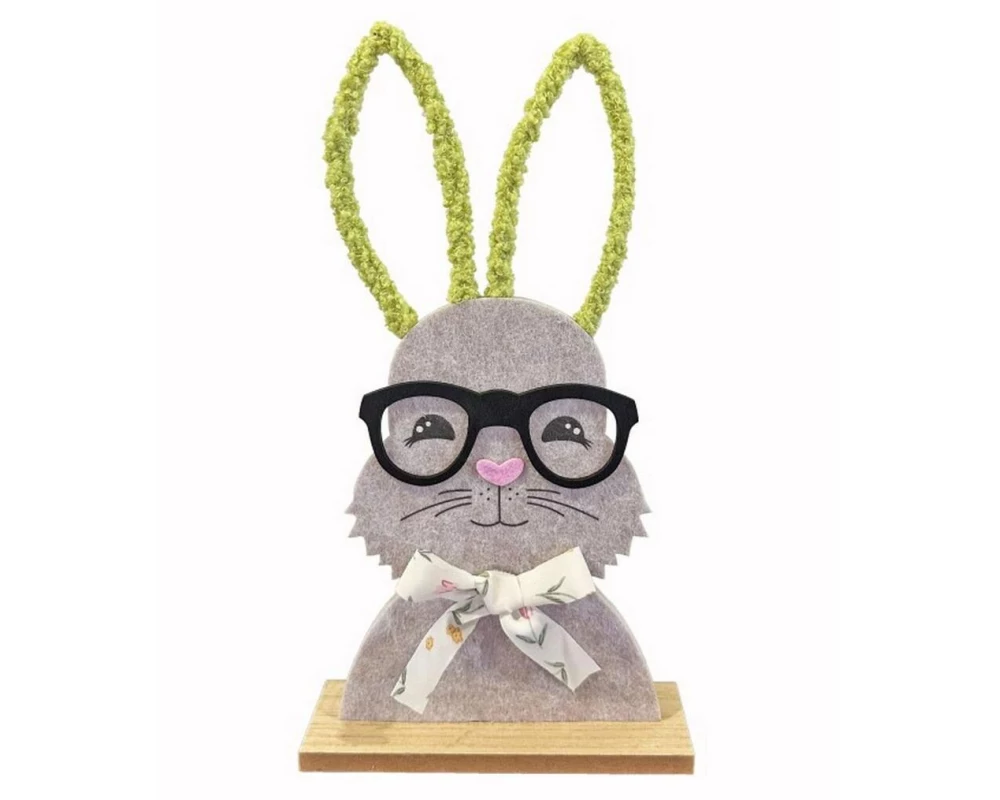 Dameco Hase mit Brille Grau, Grün