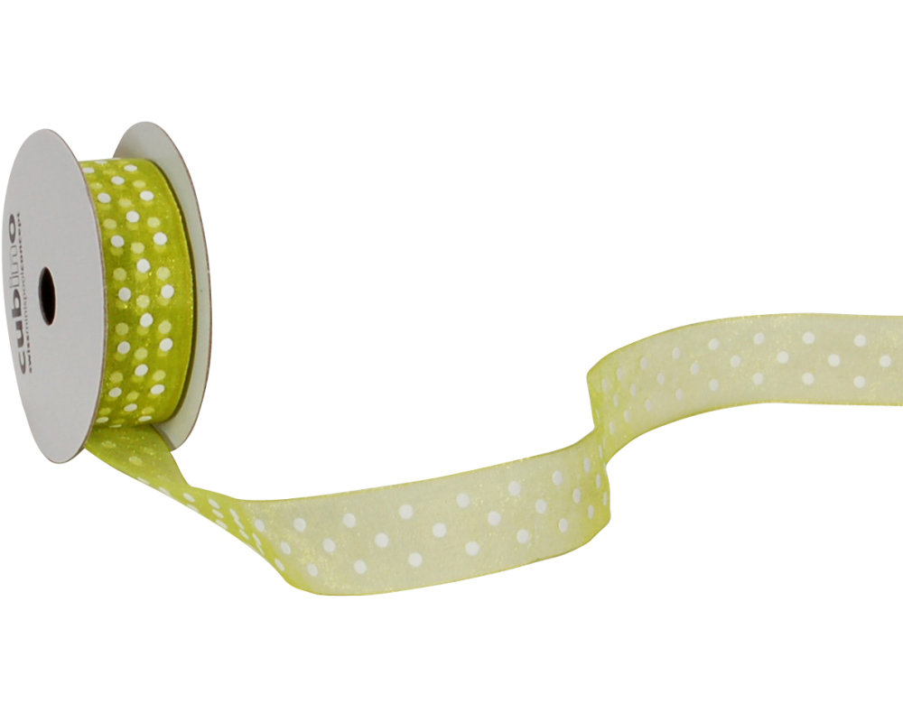 SPYK Band Cubino Dots 1748.1564 15mmx4m grün-weiss