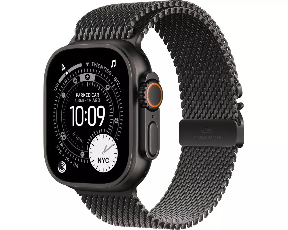 Apple Watch Ultra 3 Black Titanium Milanese Loop L