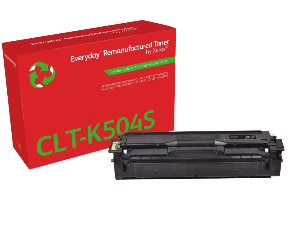 Everyday™ Schwarz wiederaufbereiteter Toner von Xerox, kompatibel mit Samsung CLT-K504S, Standardkapazität