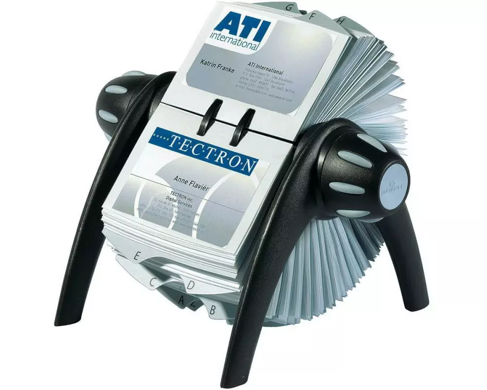 DURABLE Visitenkartenhalter Visifix Flip Schwarz