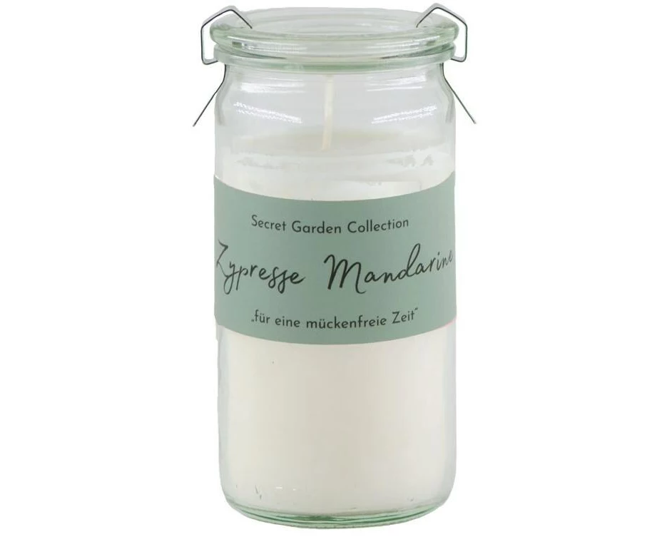 Schulthess Kerzen Gartenkerze Sceret Garden Zypresse Mandarine 6 cm x 13 cm