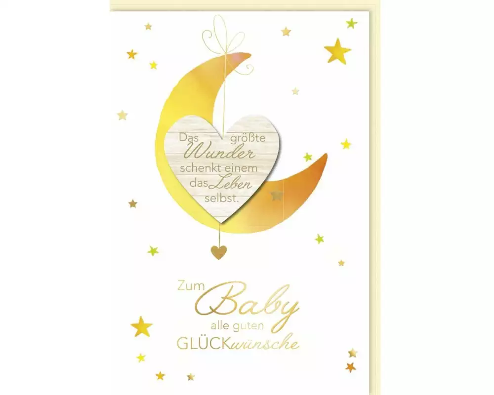 Braun + Company Glückwunschkarte Mond 11.5 x 17 cm