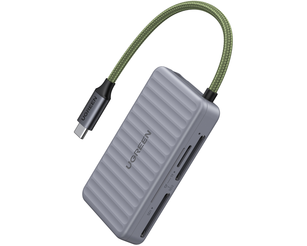 UGREEN Card Reader 55886 1xUSB-C,2xSD,1xTF, Grey (BB)