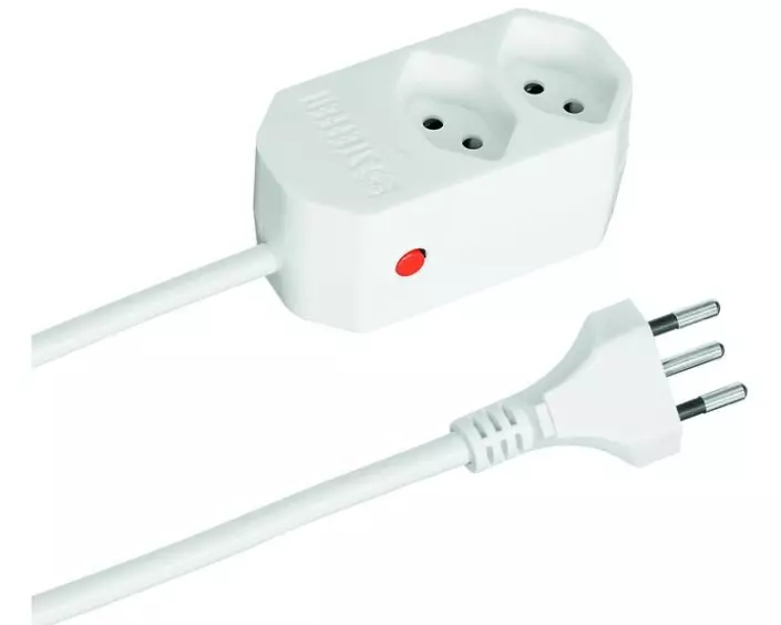STEFFEN Steckdosenleiste Compact 2x T13 1.5 m Weiss