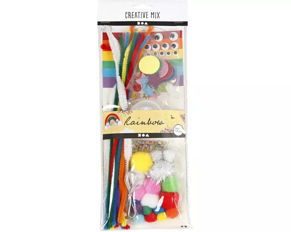 Creativ Company Bastelset Mix Regenbogen 10-teilig