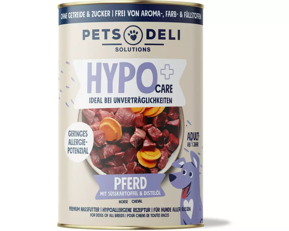 Pets Deli Dog Hypo Pferd, Süsskartoffel, Distelöl 800g
