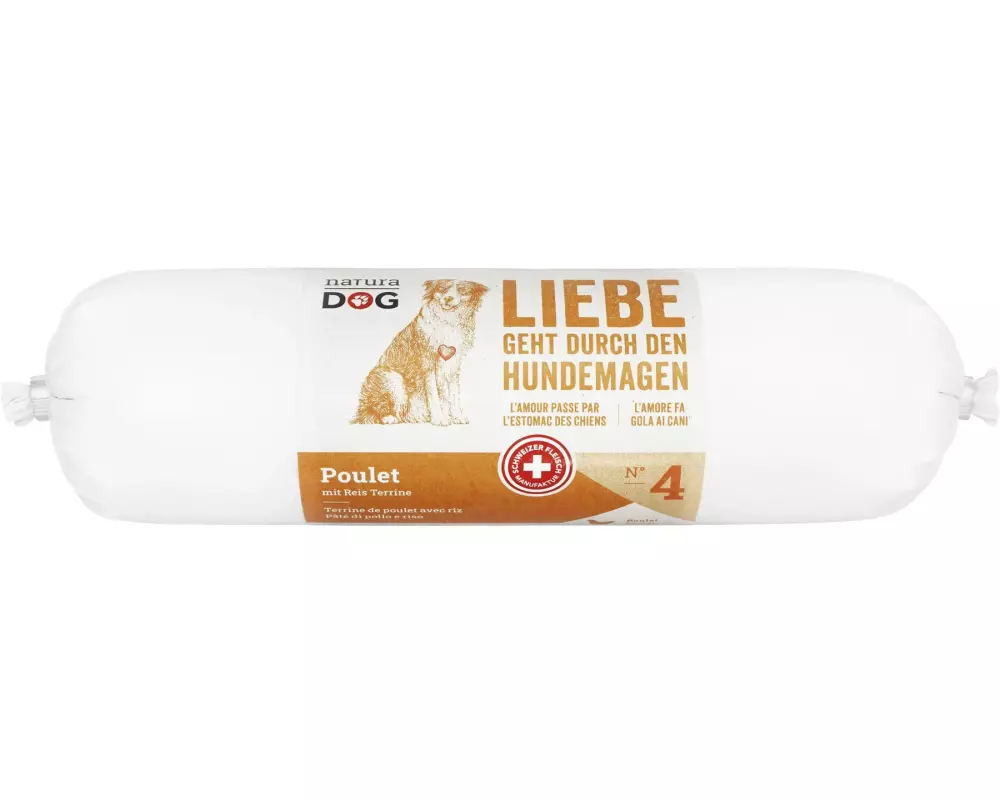 naturaDog Nassfutter Poulet mit Reis Terrine, 400 g