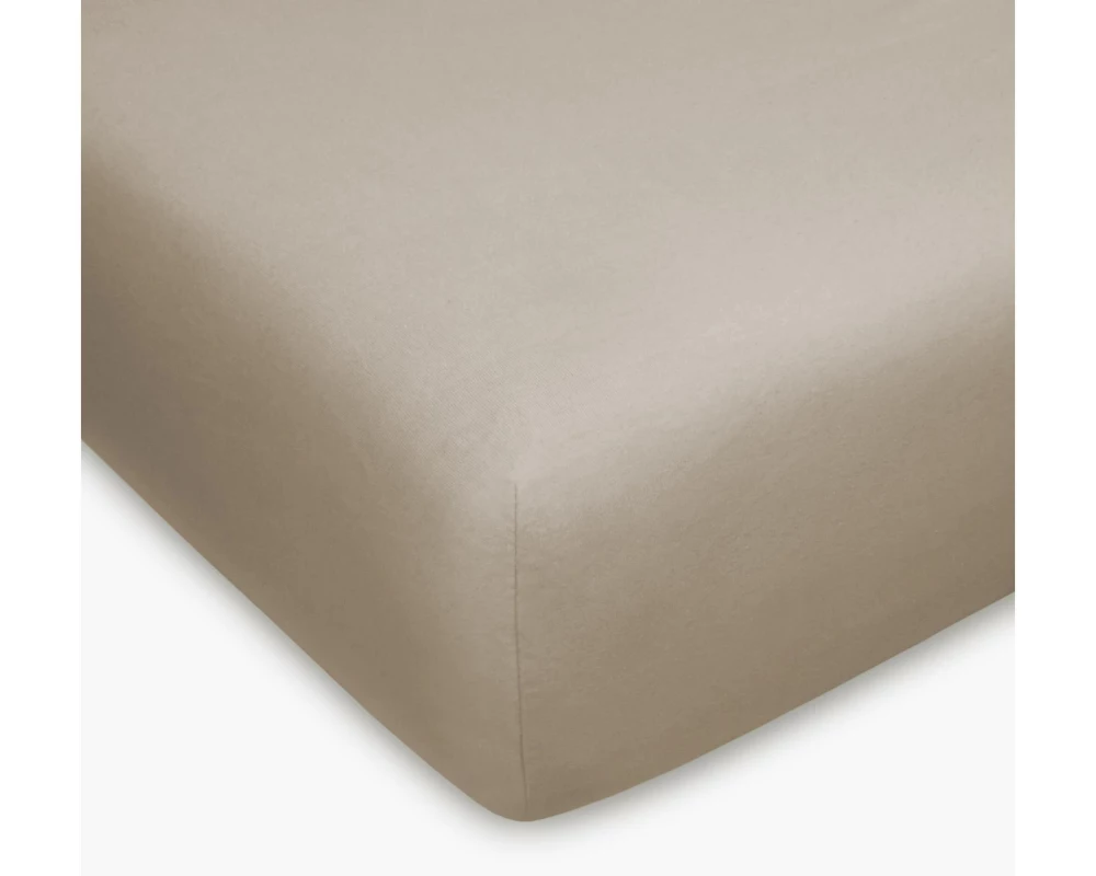 Home Fashion Fixleintuch Jersey taupe, 140-160 x 200 cm Baumwolle