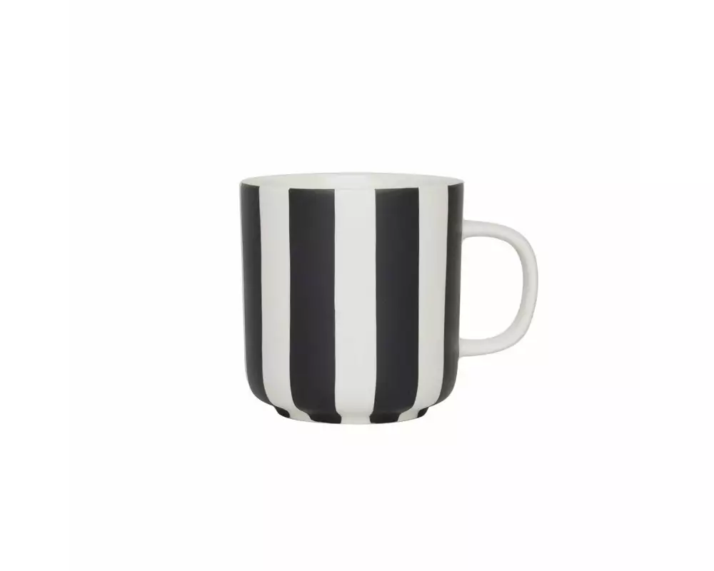 OYOY Teetasse Toppu 250 ml, 1 Stück, Schwarz/Weiss