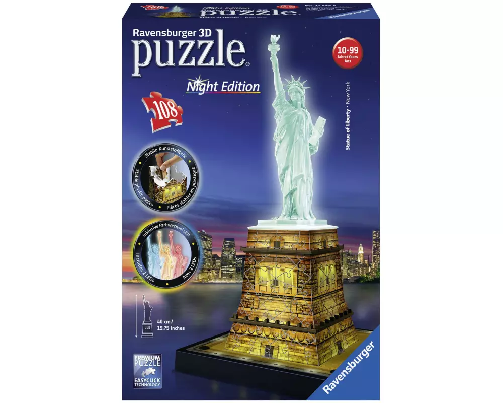 Ravensburger 3D Puzzle Freiheitsstatue mit Licht