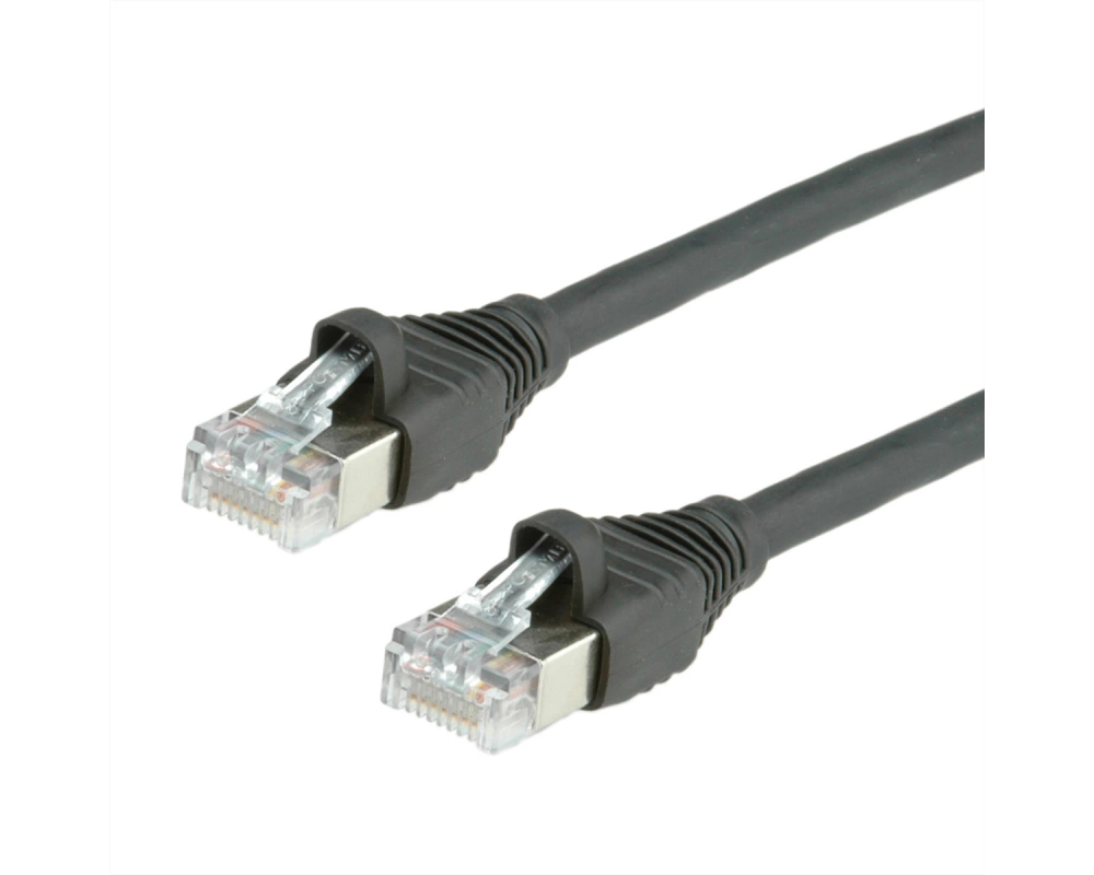 DÄTWYLER Patchkabel Cat.6 (Class E) S/FTP, CU 7702 flex LSOH, AMP, schwarz, 30 m