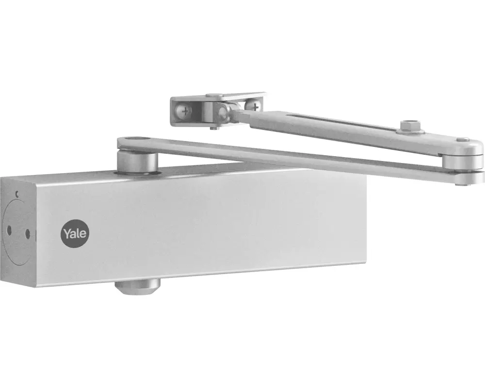 Yale Türschliesser mit Standardarm, Serie 5500 Silber