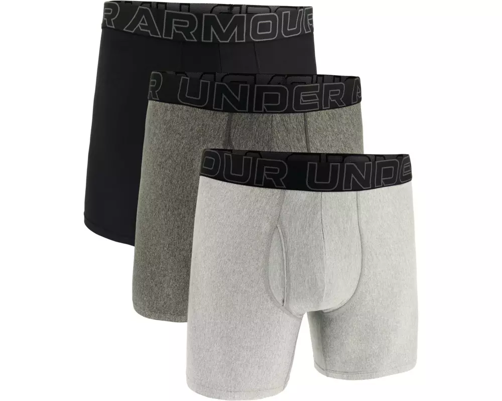 UNDER ARMOUR Boxer Perf Tech Solid 6 3 Pack XL, Grau