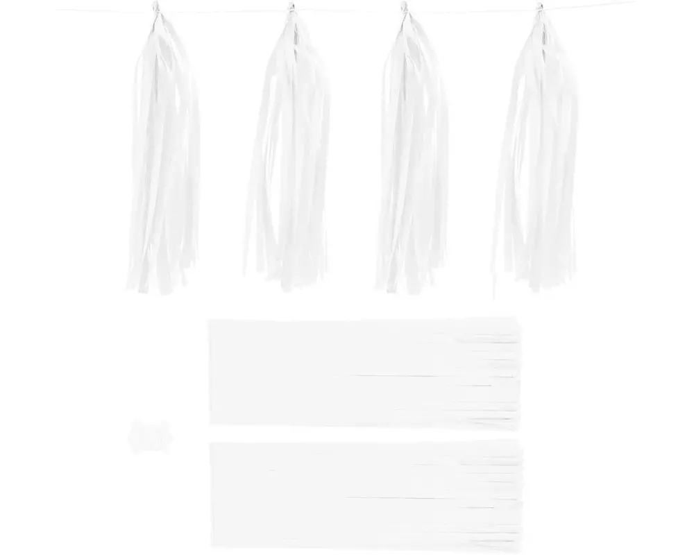 Creativ Company Quasten 12 x 35 cm 12 Stück, Weiss