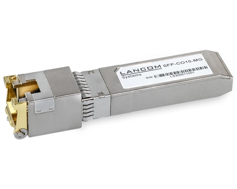 LANCOM SFP-CO10-MG (Bulk 10), Copper, 10000 Mbit/s, SFP, 30 m, 2.5 Gigabit Ethernet, 5 Gigabit Ethernet, Gigabit Ethernet, 10 Gigabit Ethernet, Full