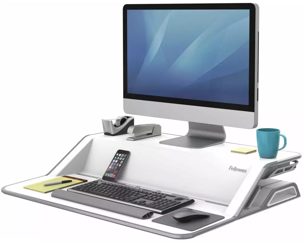 Fellowes Schreibitischaufsatz Workstation Lotus Weiss