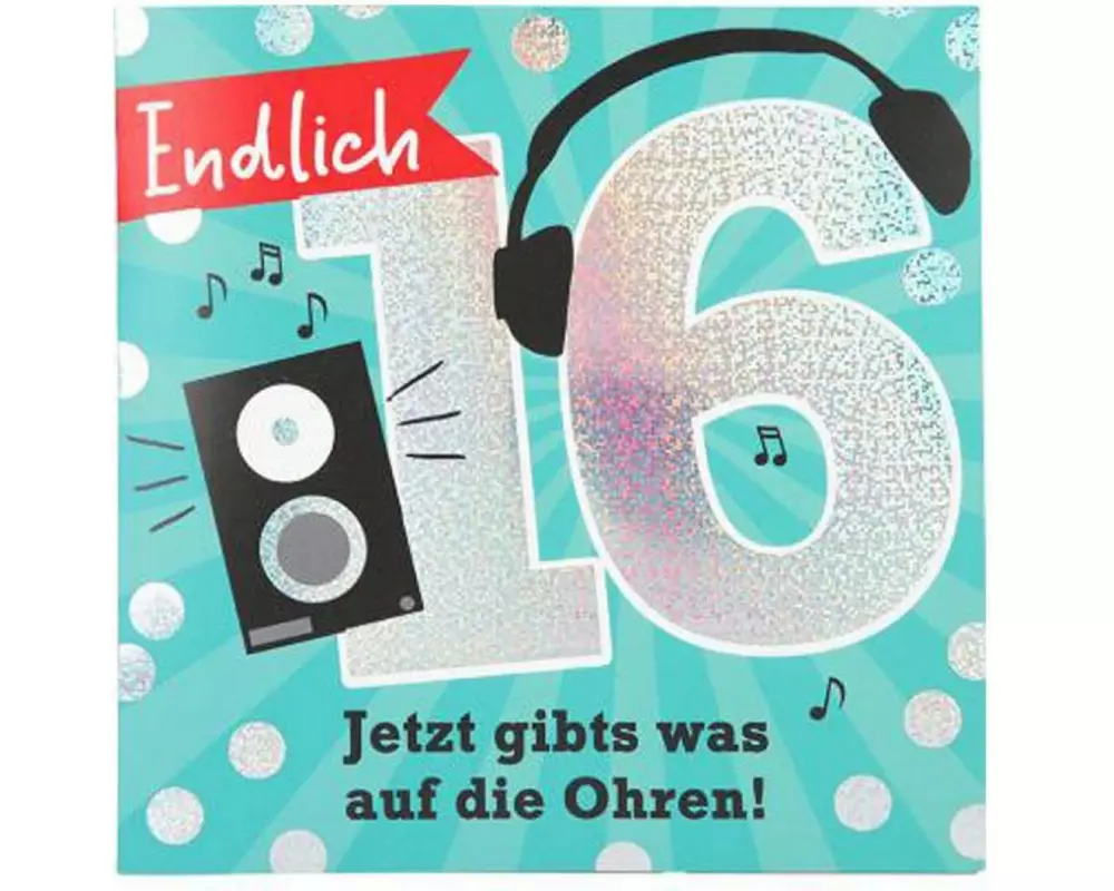 Depesche Zahlenkarte mit Musik, quadratisch – Motiv 26 15.5 x 15.5 cm