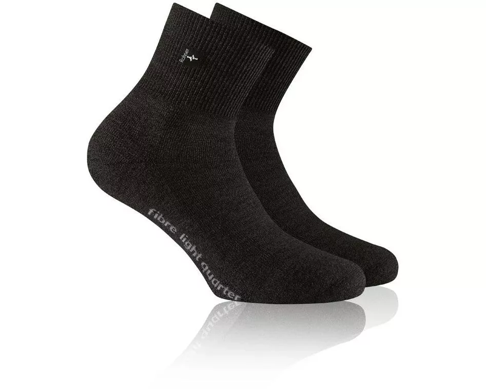 Rohner Socks Socken Fibre Light Quarter Schwarz