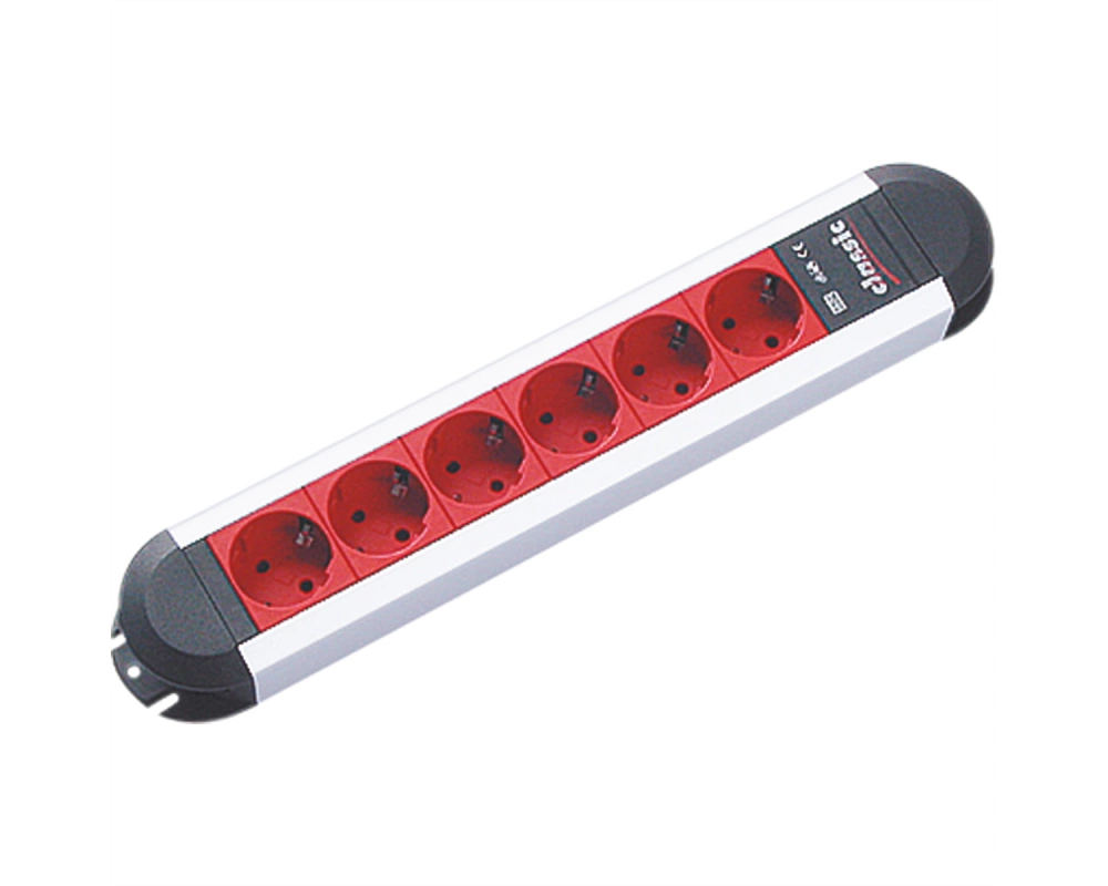 BACHMANN PRIMO 6xCEE7/3 EDV-Rot Strom 2m