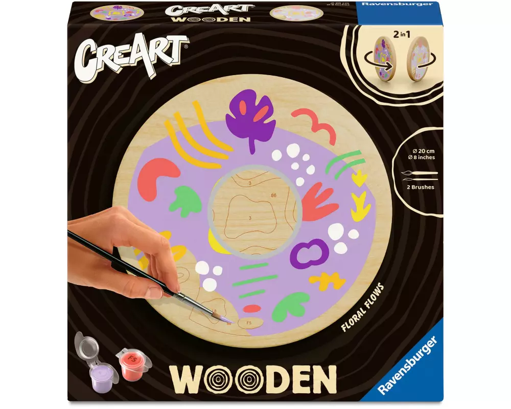 Ravensburger Malen nach Zahlen CreArt Wooden – florale Ströme