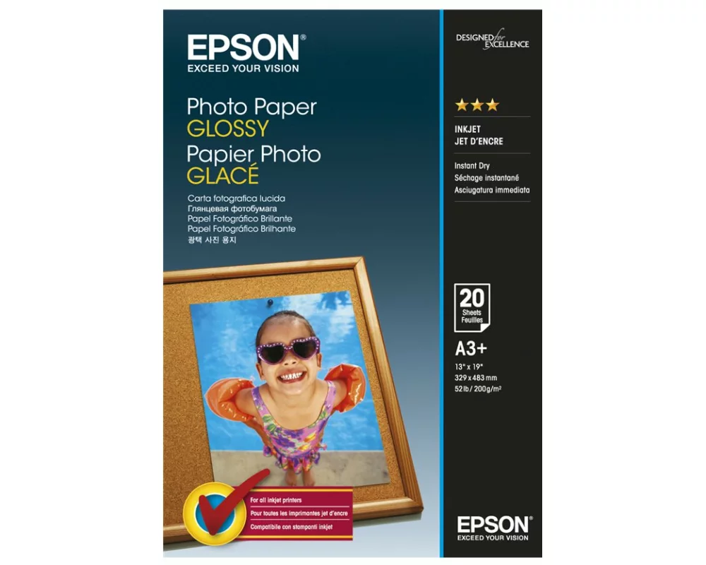 Epson Photo Paper Glossy A3+ 20 sheet