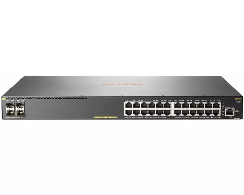 HPE Aruba Networking PoE+ Switch 2930F-24G-PoE+-4SFP 28 Port