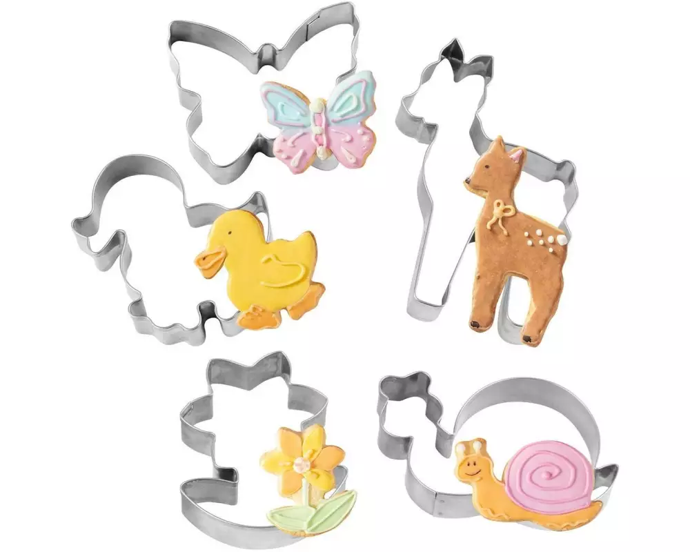 Dr.Oetker Guetzli-Ausstecher Waldzauber Edelstahl 5-teilig