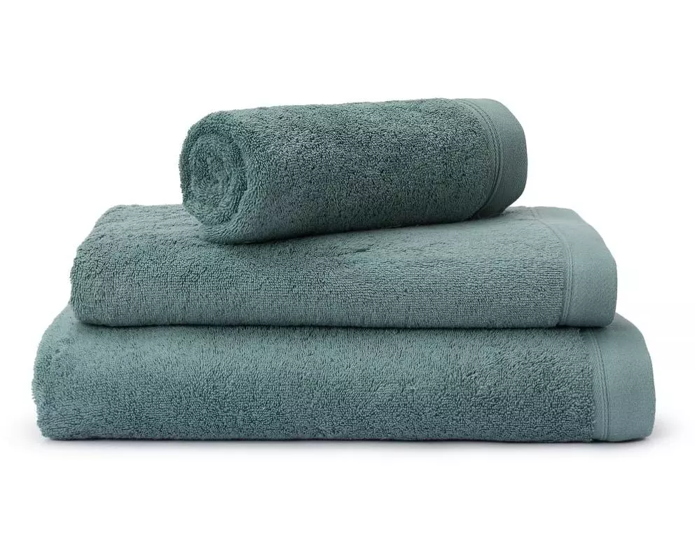 Urbanara Frottierwäscheset Faia 4-teilig, Graugrün