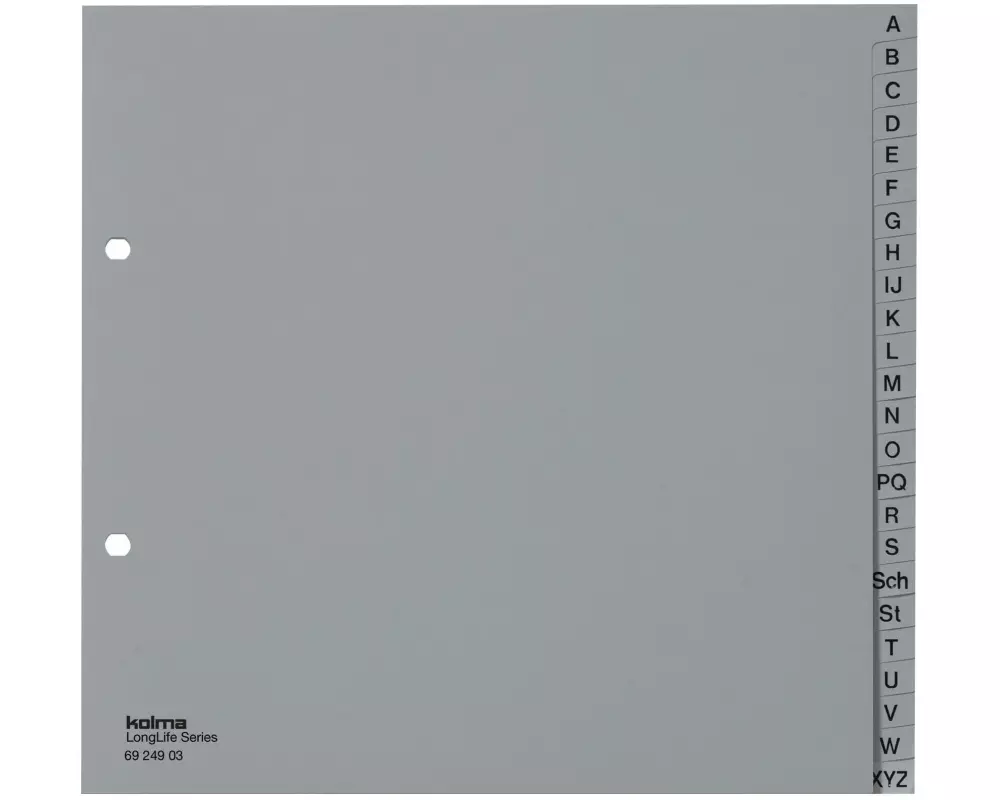 Kolma Register LongLife A4 A-Z, teildeckend