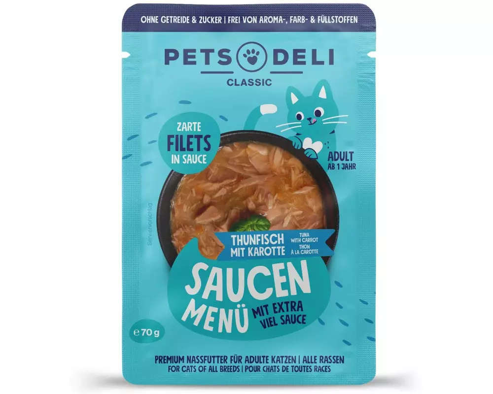 Pets Deli Saucen Menü Thunfischfilet Karotte 70 g