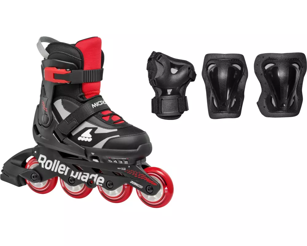 ROLLERBLADE Inline-Skates Microblade Combo Schwarz/Rot, 33-36.5