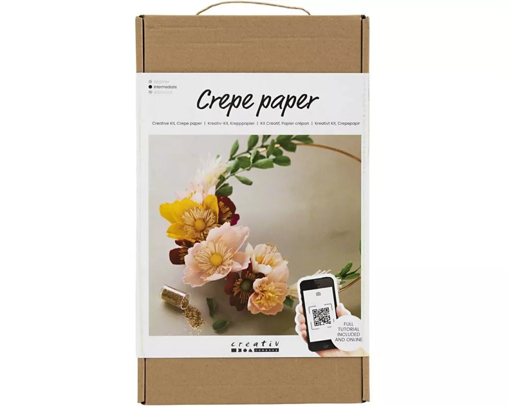 Creativ Company Bastelset Krepppapier-Set Strohkranz