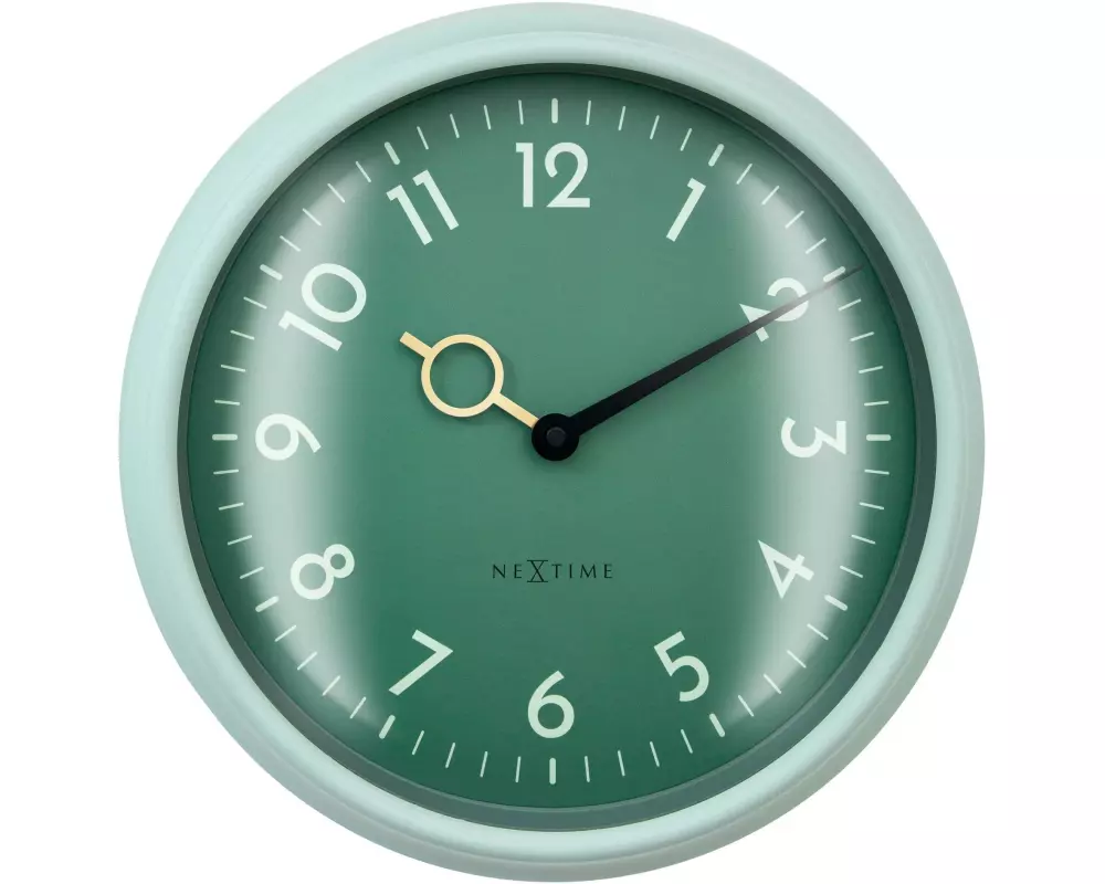 NeXtime Wanduhr Golden Hour Ø 30.5 cm, Blaugrün