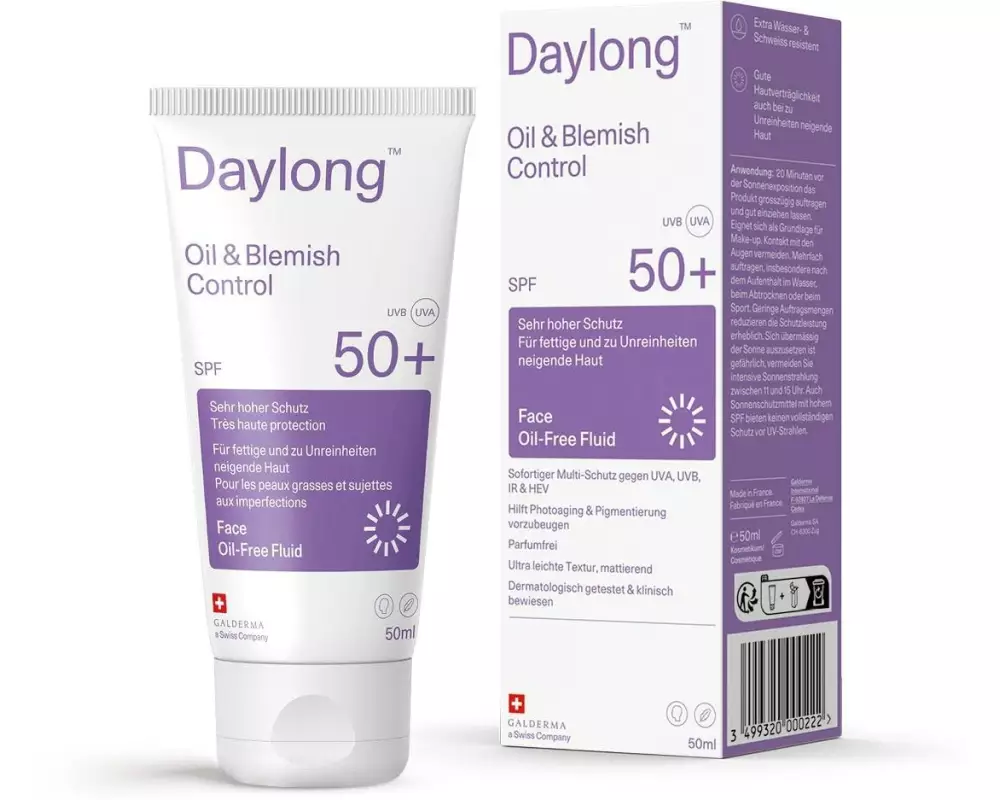 DAYLONG Sonnenfluid Oil und Blemish Control Face Oil-Free 50 ml