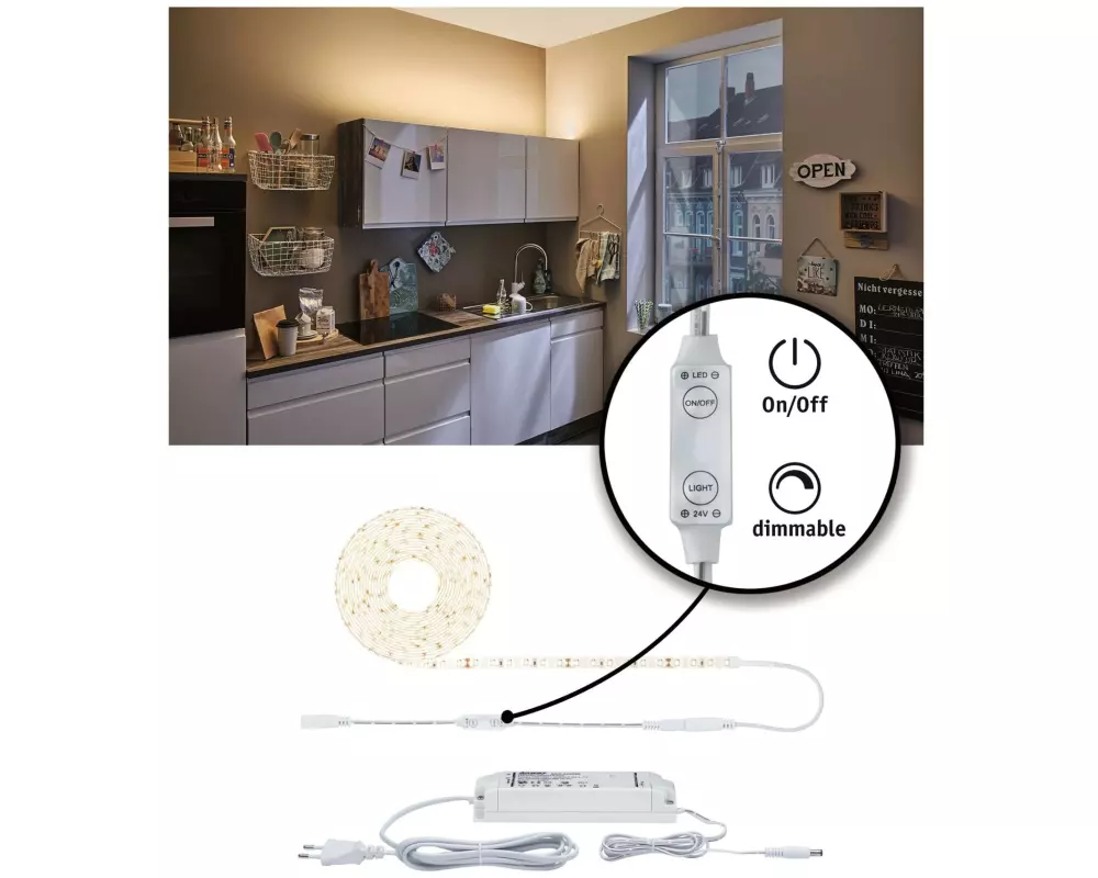 Paulmann LED-Stripe SimpLED Power 3000 K, 5 m Set