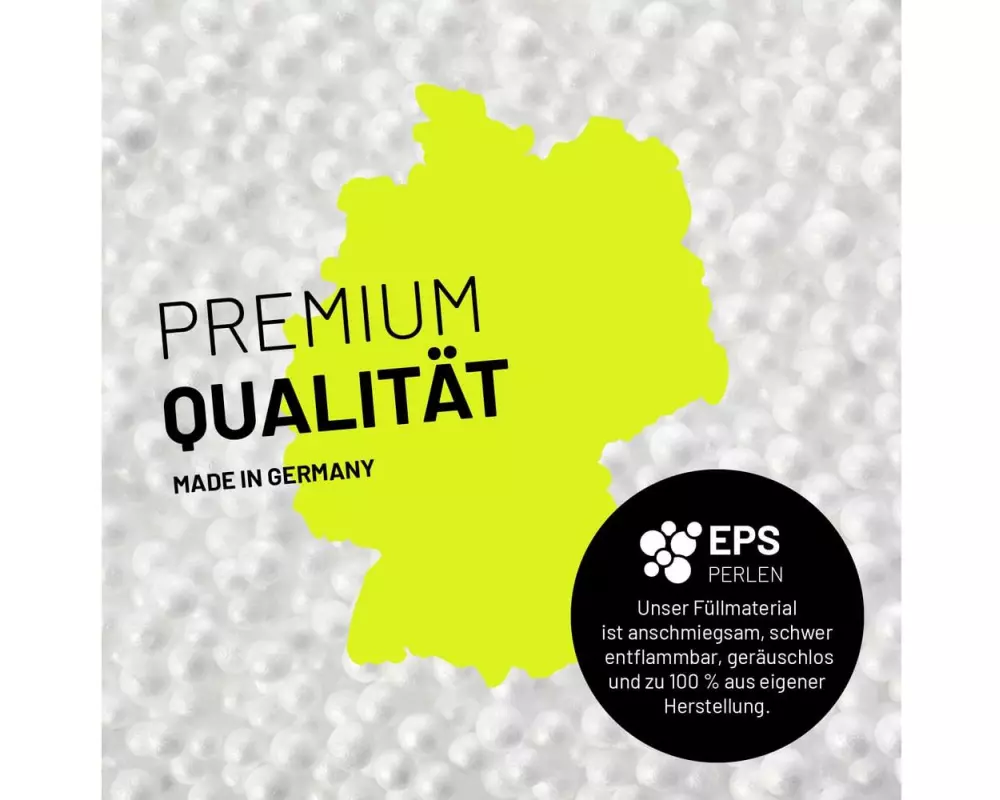 Lumaland Runder Sitzsack 2 in 1, 300 l Polyester (PES), Blau/Türkis