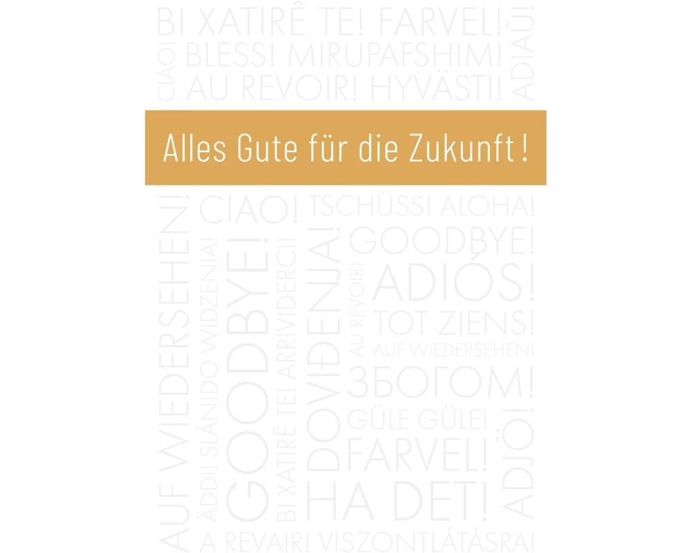 ABC Glückwunschkarte Abschied/Ruhestand A4