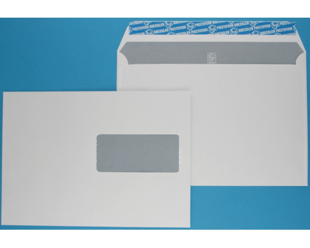 GOESSLER Couvert Cavanna m/Fenster C5 1351 100g, weiss 500 Stück
