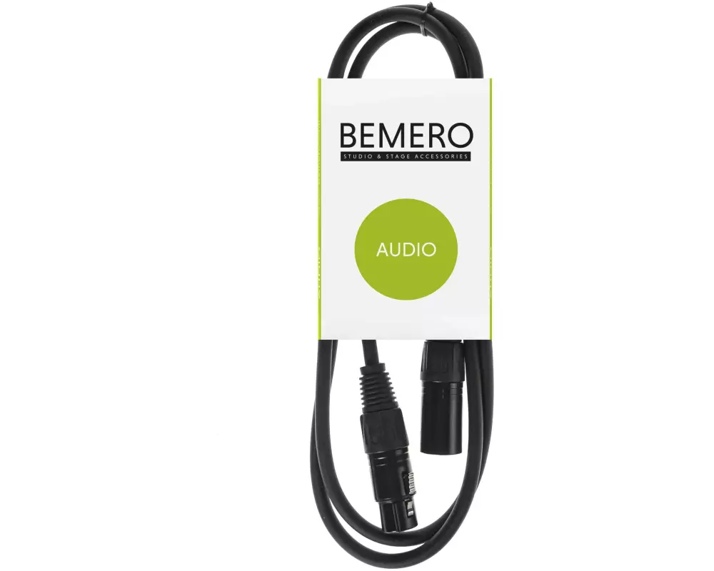 Bemero XLR-Kabel XLRf XLRm symmetrisch 1.5 m, Schwarz