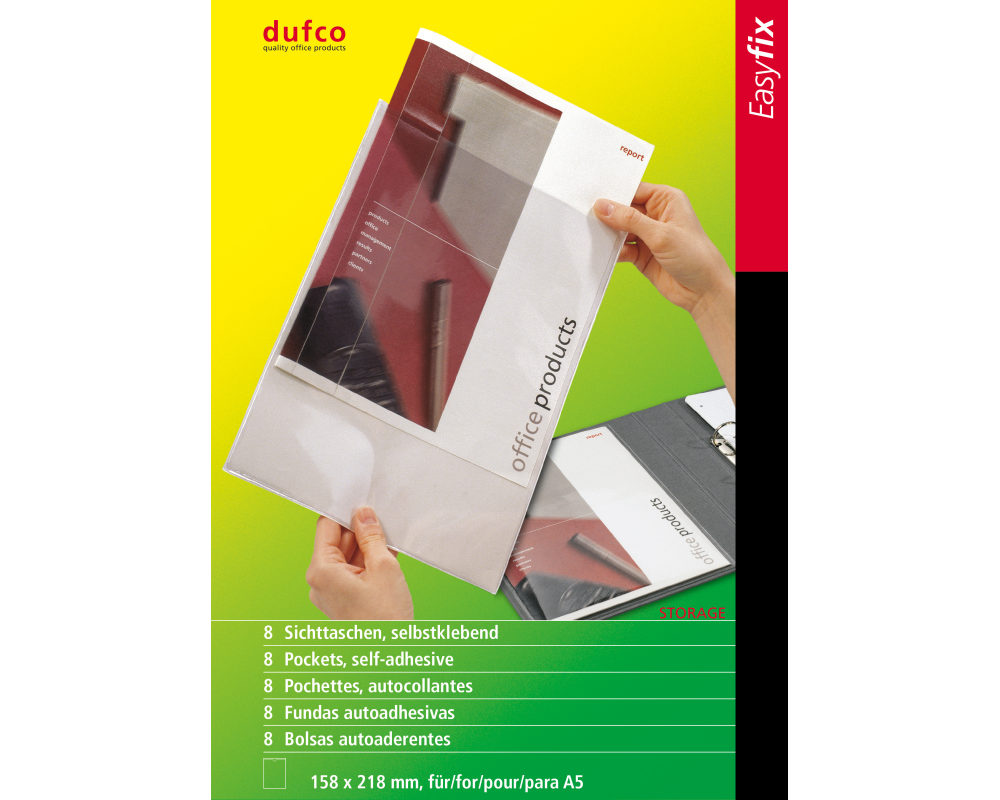 DUFCO Easyfix Sichttasche 50003.205 158x218mm A5,8 Stk.