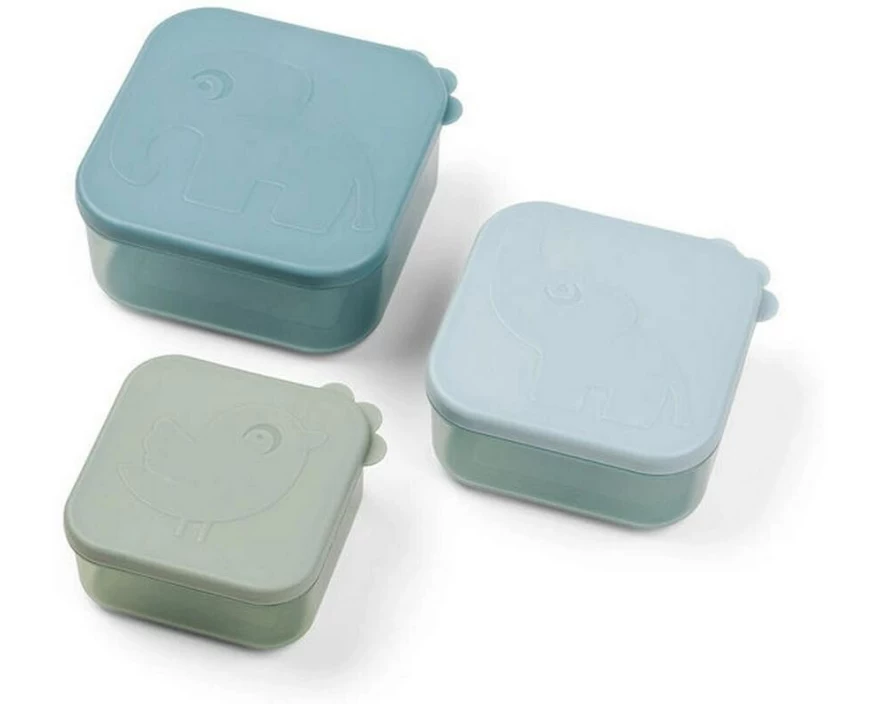 done by deer Snackbox 3er Set Deer Friends Blau