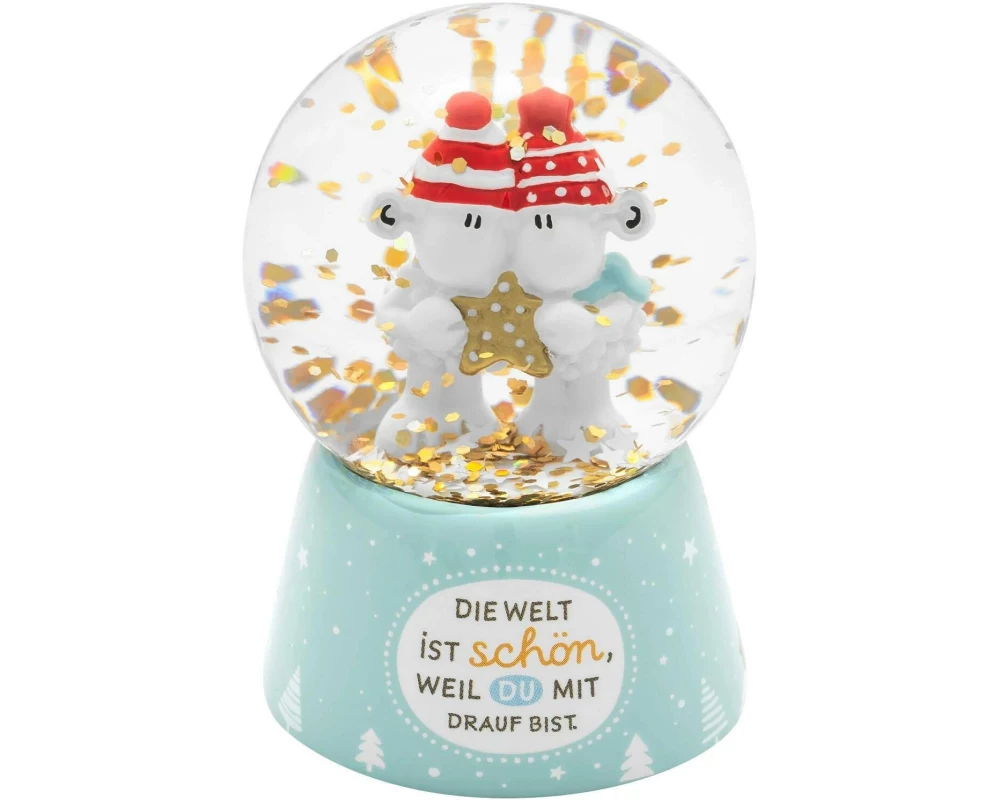 Sheepworld Schneekugel Welt 6.5 cm, Mehrfarbig